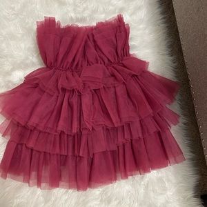 Altar'd State Daria Short Tulle Dress Womens
Size XS Berry